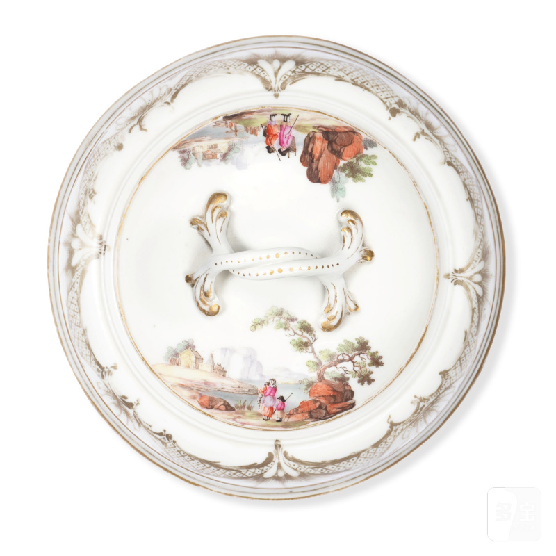 A documentary Etiolles porcelain ecuelle and cover, dated 1770 - 图2